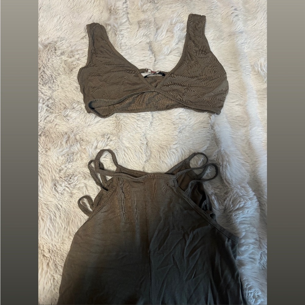 Olive Green 2 piece going out set